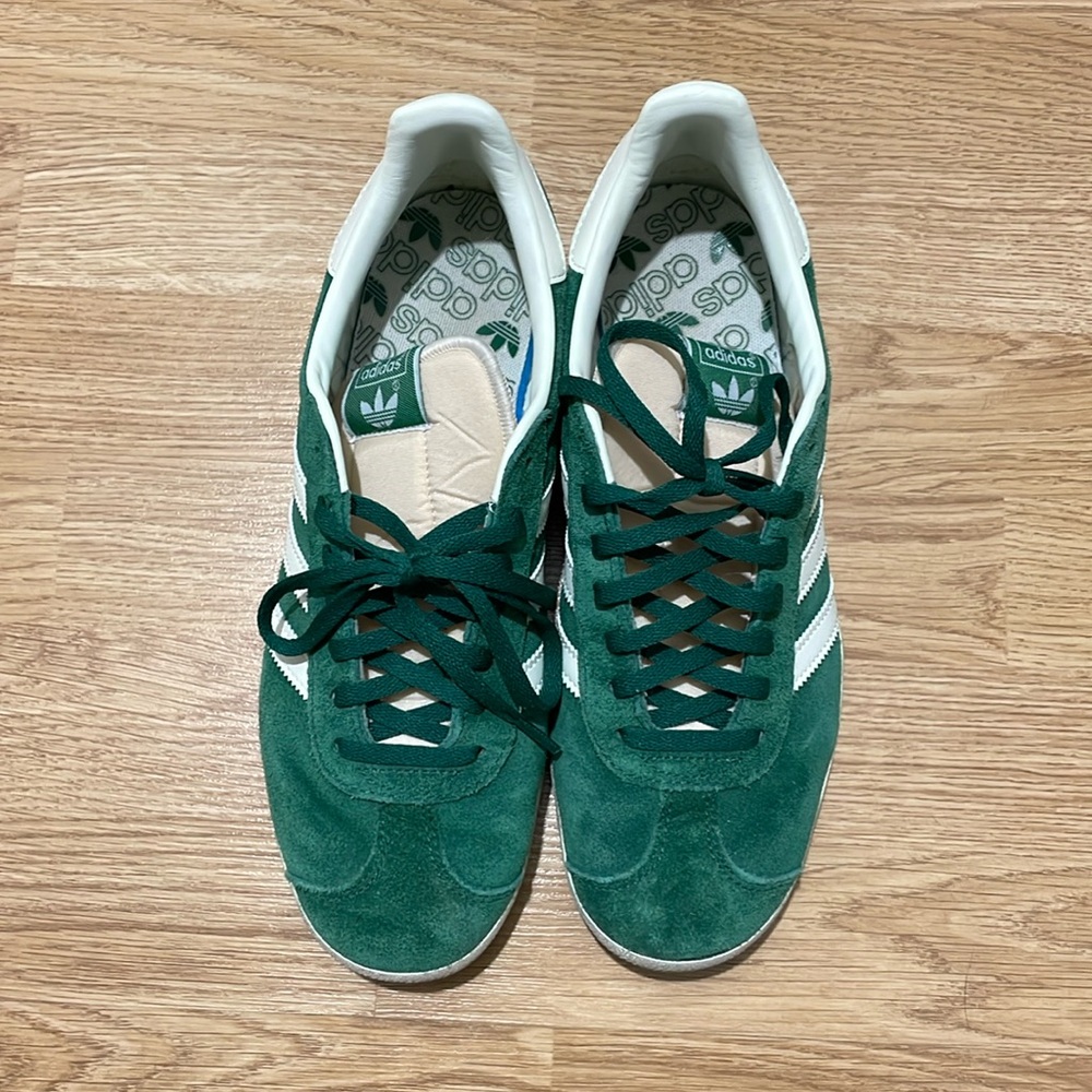 Green Adidas Gazelles